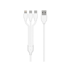 69338) 휴대폰케이블 USB-38 (USB2.0 TO 애플8핀/마이크로5핀/USB C/1M)