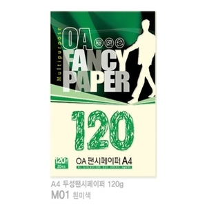 10801) OA팬시페이퍼 M01 흰미색 (A4/120g/20매)